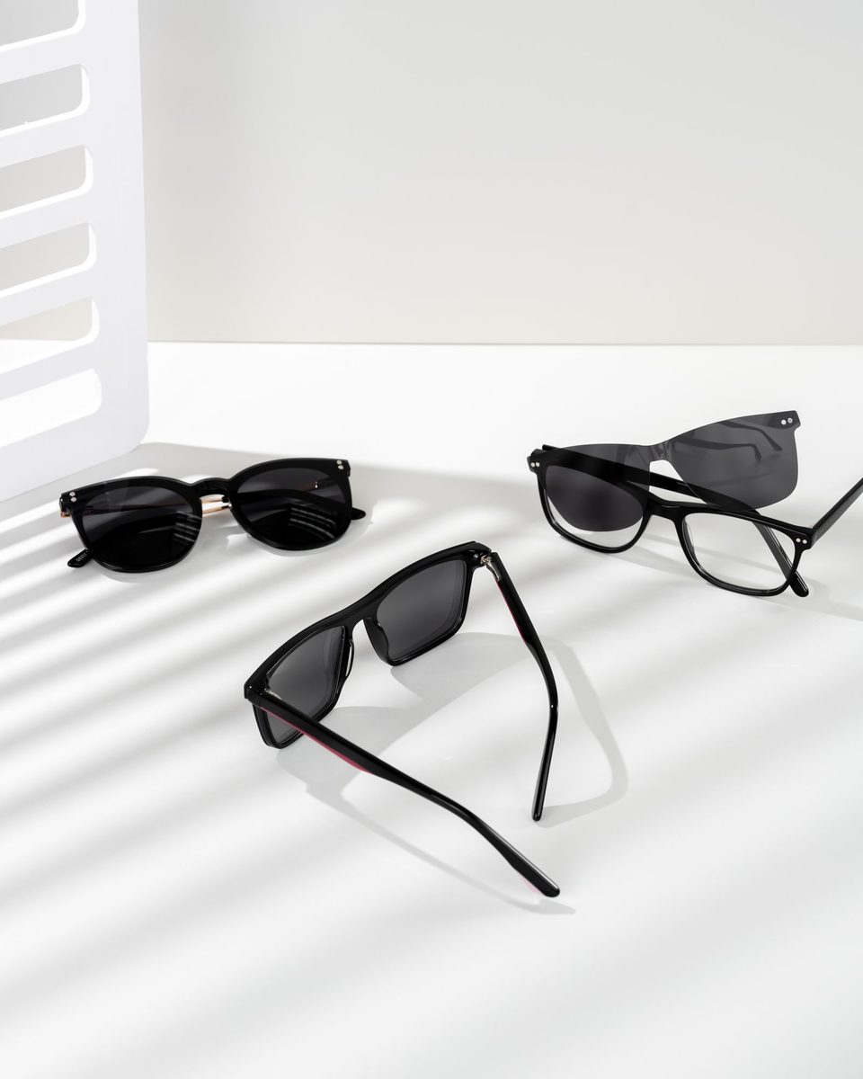 Soft Square Acetate Sunglasses, Pine view 3